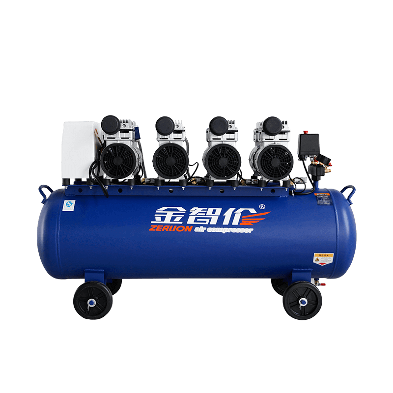 ZL-750W × 4-120L 4HP stille olievrije luchtcompressor